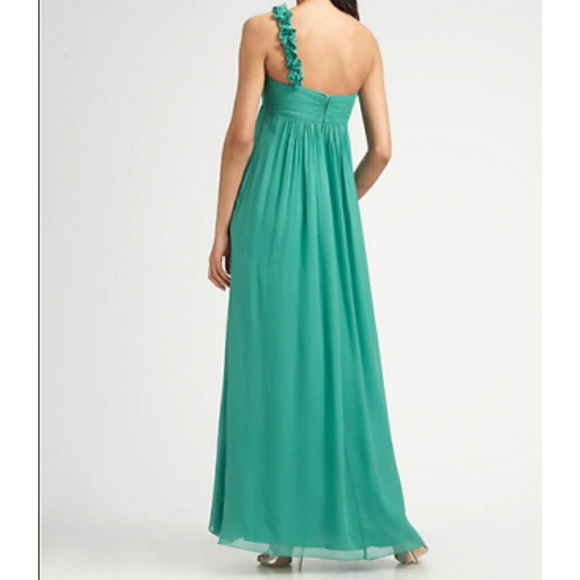 BCBG Max Azaria - One shoulder Rose Gown - Picture 2 of 8